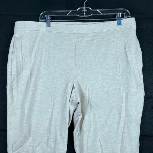 Chicos Womens Pants Cream Pull On High Rise Crop Ankle Stretch 3 (XL) - Picture 2 of 11